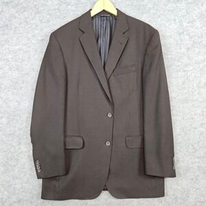 Jack Victor Oak Hall Mens Brown Super 100s Wool Blazer Suit Jacket Size 42R HOLE